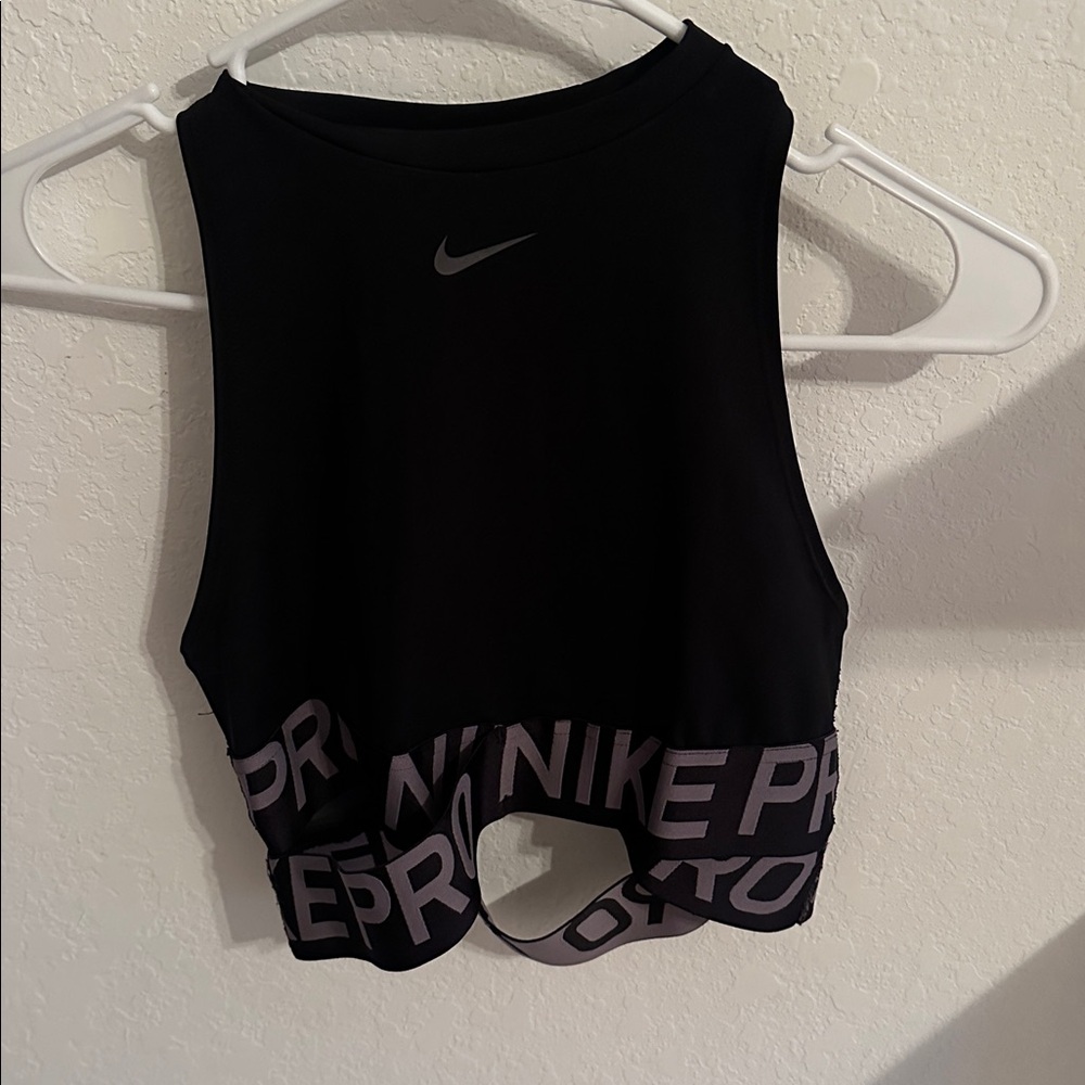 Nike Black Sleeveless Top with Logo